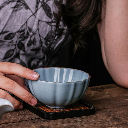 元本道儒器冬青汝窑茶杯开片可养主人杯单杯功夫茶杯 商品图3