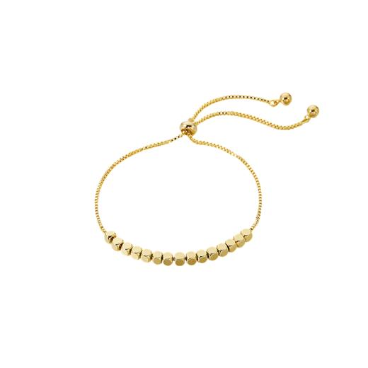 Oflye潮流饰品 高质感碎银几两方块手链女镀18k金色小众轻奢方砖手串 商品图4