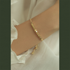 Oflye潮流饰品 高质感碎银几两方块手链女镀18k金色小众轻奢方砖手串 商品缩略图0
