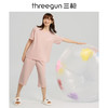 Threegun三枪 【水柔棉】圆领短袖中裤女士家居套家居服-82106D011 商品缩略图1