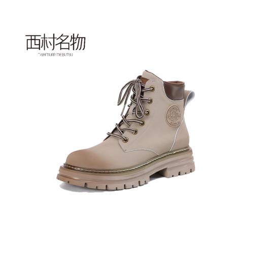 西村名物2022秋季新款马丁靴户外工装靴女款复古英伦风短靴43791 商品图1