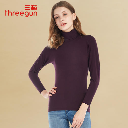 Threegun三枪 【维耐寒薄加暖】两翻领女士长袖上衣打底衫-23084A921 商品图2