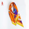 SAINTJOY/上久楷 真丝方巾牛气冲天 黄灰色&蓝灰色&橘色FJS21013 商品缩略图10
