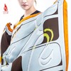 SAINTJOY/上久楷 真丝方巾牛气冲天 黄灰色&蓝灰色&橘色FJS21013 商品缩略图4