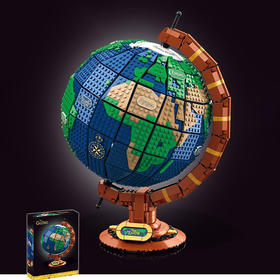 T95335创意系列地球Y仪模型兼容乐高积木小颗粒拼装玩具