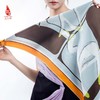 SAINTJOY/上久楷 真丝方巾牛气冲天 黄灰色&蓝灰色&橘色FJS21013 商品缩略图3