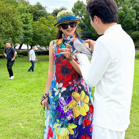 洱蓝繁花连衣裙 | 杨丽萍老师同款 | 现货加急发