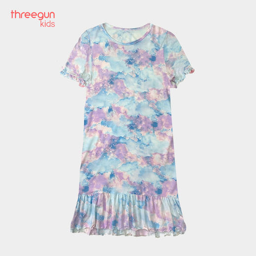 Threegun三枪 【莫代尔】女童短袖儿童睡裙家居裙-79040A011 商品图0