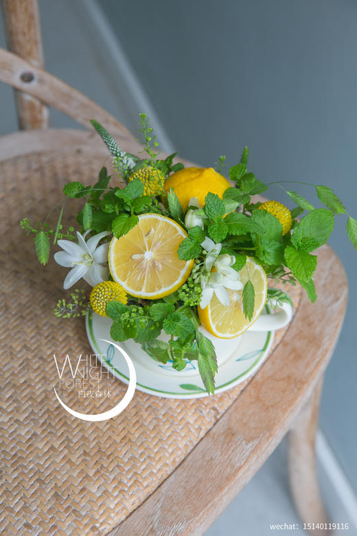 柠檬薄荷夜来香咖啡杯花 商品图7