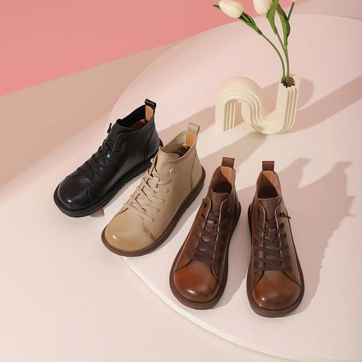 西村名物22年秋冬新款显瘦休闲女短靴46731 商品图1