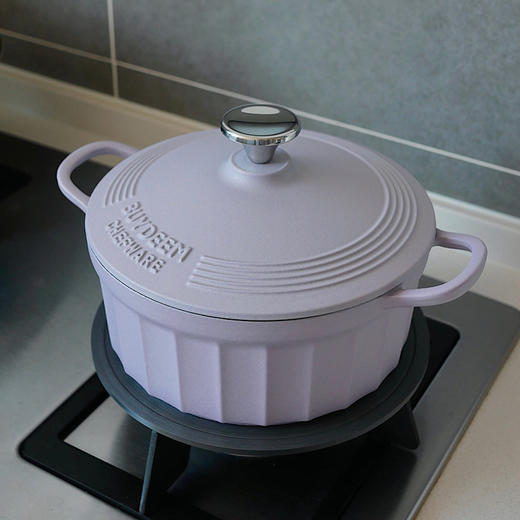 【专柜-北鼎】 北鼎-珐琅铸铁锅焖炖锅平底锅炉具通用 22cm 商品图0