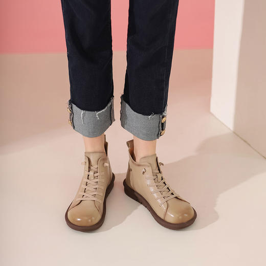 西村名物22年秋冬新款显瘦休闲女短靴46731 商品图2