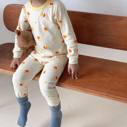 【现货】A类家居服男女童内衣套装薄秋衣裤儿童内衣纯棉聚 商品图3