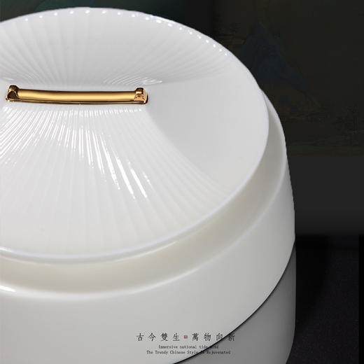 创意国潮烟灰缸高档家用办公室客厅新中式防风带盖烟灰缸 商品图3