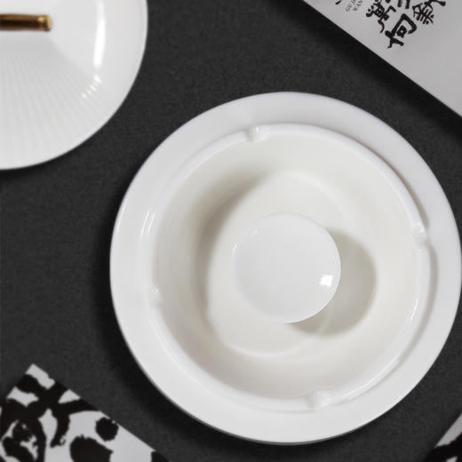 创意国潮烟灰缸高档家用办公室客厅新中式防风带盖烟灰缸 商品图4