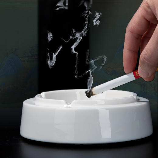 创意国潮烟灰缸高档家用办公室客厅新中式防风带盖烟灰缸 商品图5