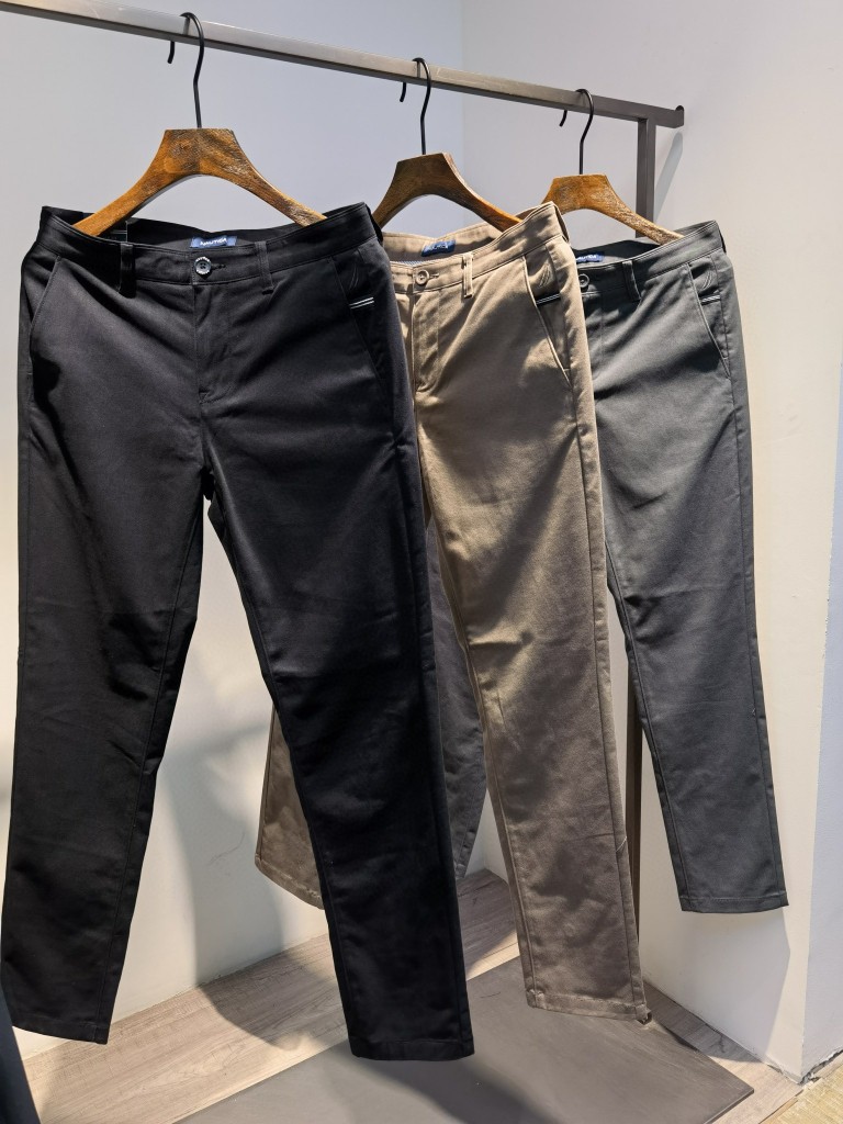 请仓库不退换 NAUTICA/诺帝卡男装秋冬新品商务棉氨绒感微弹直筒休闲裤，货号PO2311