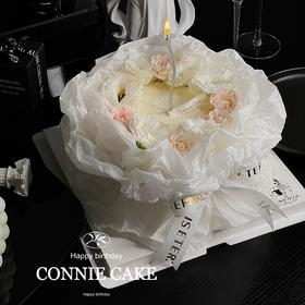 【1023】氛围感鲜花花束蛋糕