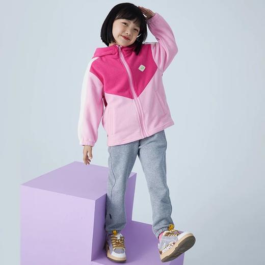 【2025反季抄底清仓】龙之涵 亲子款少年色彩摇粒绒连帽上衣 中大童保暖外套 婴幼儿A类标准 抗静电 商品图14