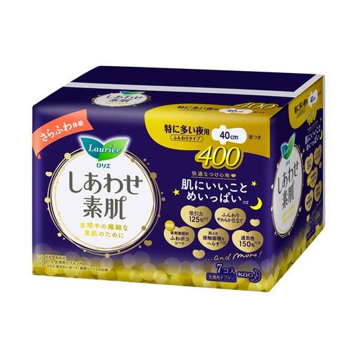 KAO花王 乐而雅F舒适系列护翼夜用卫生巾40cm*7片/包 商品图1