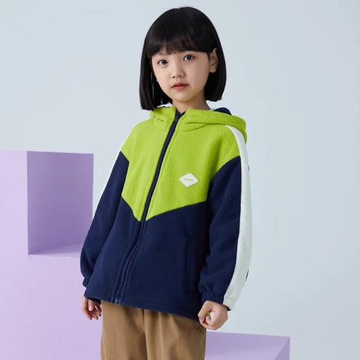 【2025反季抄底清仓】龙之涵 亲子款少年色彩摇粒绒连帽上衣 中大童保暖外套 婴幼儿A类标准 抗静电 商品图11