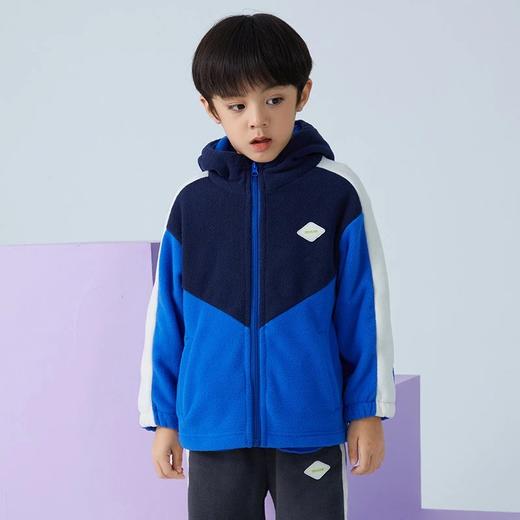 【2025反季抄底清仓】龙之涵 亲子款少年色彩摇粒绒连帽上衣 中大童保暖外套 婴幼儿A类标准 抗静电 商品图8