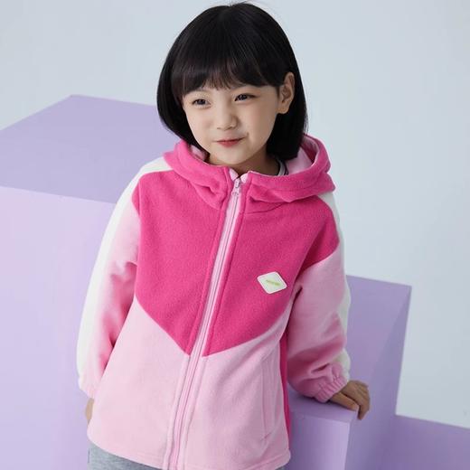 【2025反季抄底清仓】龙之涵 亲子款少年色彩摇粒绒连帽上衣 中大童保暖外套 婴幼儿A类标准 抗静电 商品图9