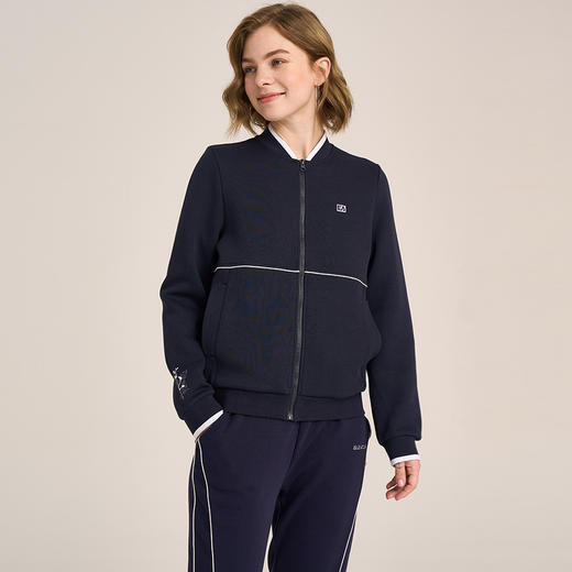 ELLE Active新款女士棒球服拉链短外套简约显瘦女装 商品图9
