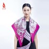 SAINTJOY/上久楷 双面印花真丝方巾 福鲤临门 玫紫色 FJS20049 商品缩略图0