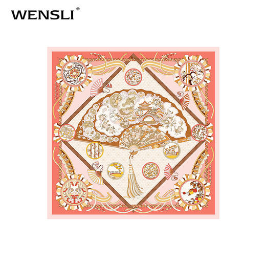 万事利“四时景”88厘米双面印花大方巾 商品图3