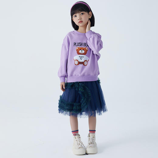 【2025反季抄底清仓】龙之涵 亲子款奶酷印花系列卫衣 100%棉 中大童春秋保暖上衣 婴幼儿A类标准 商品图7