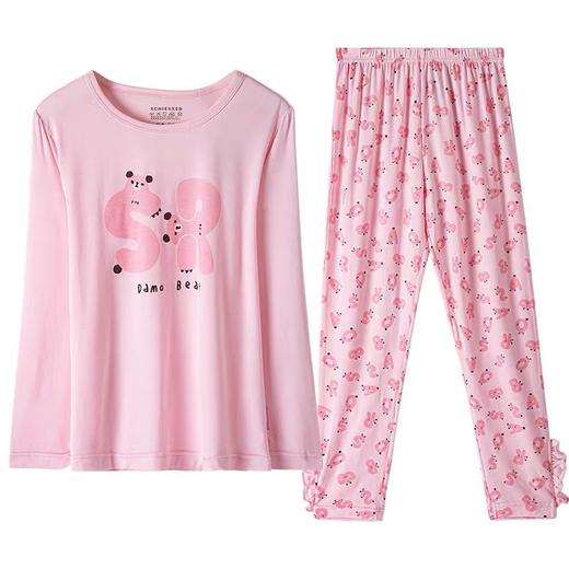 【抽象小熊莫代尔】SCHIESSER 德国舒雅儿童家居服女童莫代尔睡衣套装中大童3F/20277H 商品图2