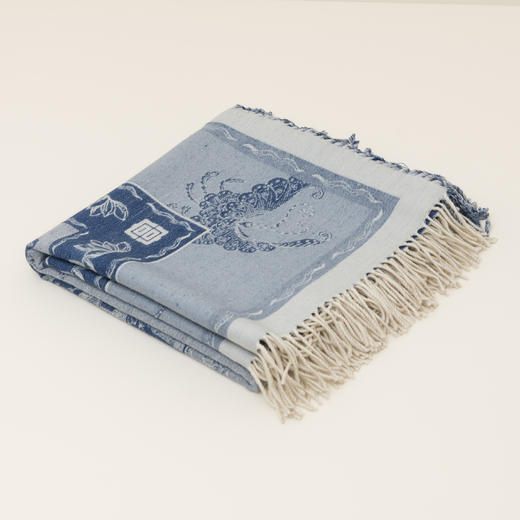 故宫联名 定制印花流苏披肩毯 商品图5