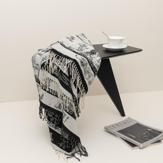 故宫联名 定制印花流苏披肩毯 商品图1