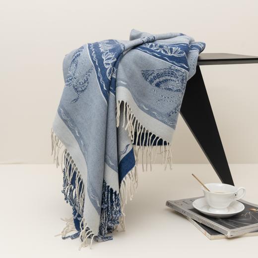 故宫联名 定制印花流苏披肩毯 商品图1