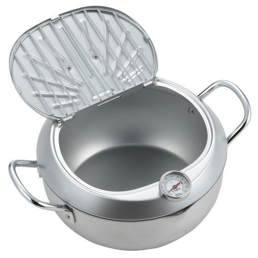 日本进口吉川(YOSHIKAWA) 天妇罗炸锅 铁制油炸锅20㎝/24cm燃气电磁炉通用 商品图5