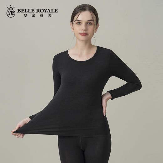 皇家丽美保暖牛奶衣男女套装打底薄款秋衣秋裤女士套装冬季BNM8202 商品图0