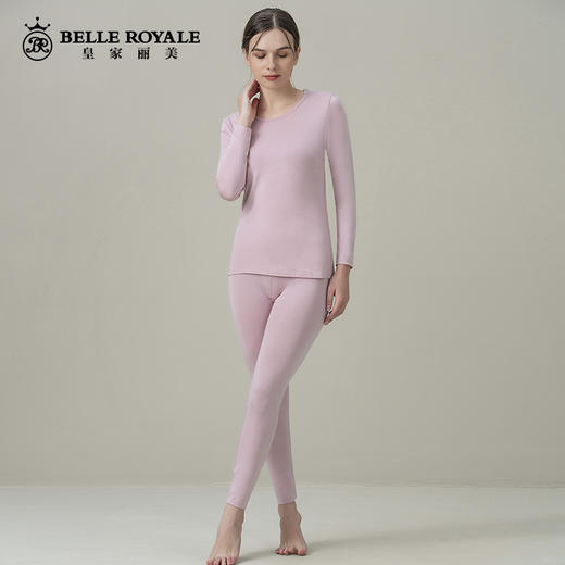 皇家丽美保暖牛奶衣男女套装打底薄款秋衣秋裤女士套装冬季BNM8202 商品图2