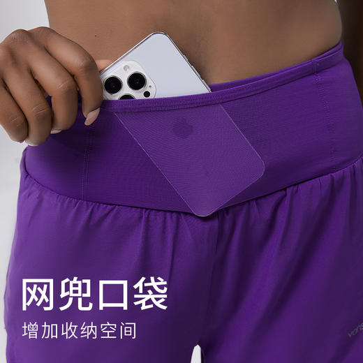 科里芙 全腰围口袋假两件长裤紧身高腰长裤跑步训练运动专业女健身裤 商品图3
