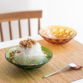 日本进口 津轻手工彩色玻璃甜品碗刨冰雪糕碗