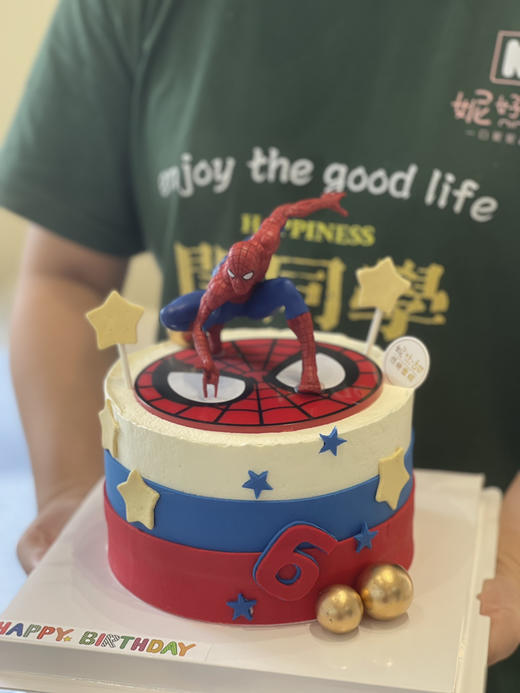 蜘蛛侠儿童主题蛋糕： 商品图1