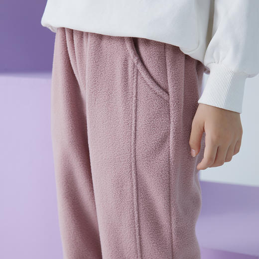 【2025反季抄底清仓】29.9元龙之涵 亲子款罗纹束口摇粒绒休闲裤 秋冬新款  A类标准 抗静电 商品图6