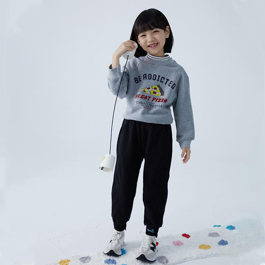 【2025反季抄底清仓】29.9元龙之涵 亲子款罗纹束口摇粒绒休闲裤 秋冬新款  A类标准 抗静电 商品图5