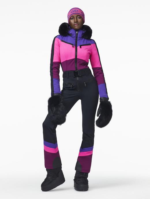 Goldbergh - Pearl Jumpsuit Real Fox Fur - amethyst - 女装 - 连体滑雪服 - 狐毛 - 紫色 商品图0