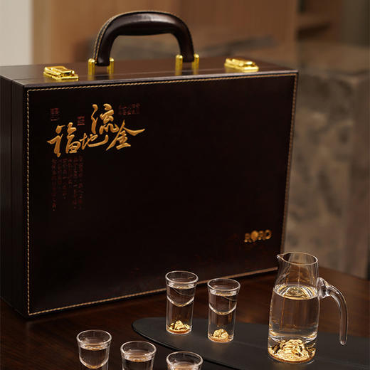 【特惠6折，仅1套，无货退款】罗比罗丹福地流金白酒酒具套装（10杯10壶）乔迁送朋友家居礼品 商品图3