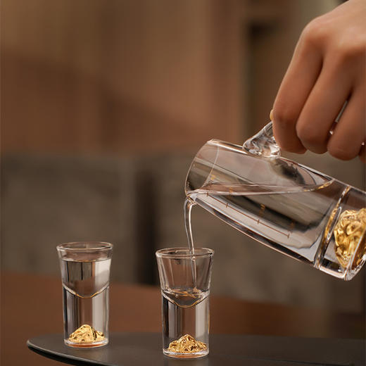 【特惠6折，仅1套，无货退款】罗比罗丹福地流金白酒酒具套装（10杯10壶）乔迁送朋友家居礼品 商品图2