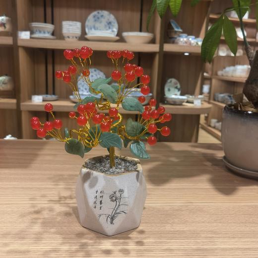 金石小镇-水晶玉石陶瓷发财树/富贵树/摆件-YHD 商品图7