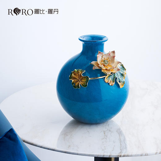 罗比罗丹荷塘月色珐琅彩花瓶创意客厅玄关家居摆件（仅 1件，无货退款 商品图2