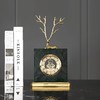 美式轻奢大理石纯铜鹿座钟客厅家用创意桌面装饰钟表摆件台式时钟 商品缩略图2