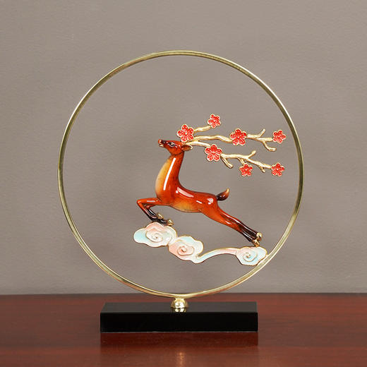 E-X-X081 福禄圆满摆件 纯铜热着色 商品图1